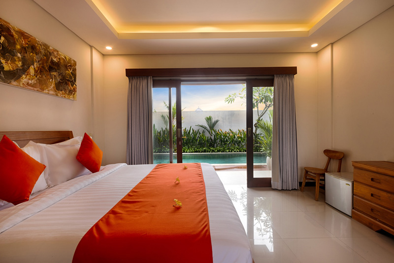 Comfortable Double Bed Room at Kubu Belona Canggu
